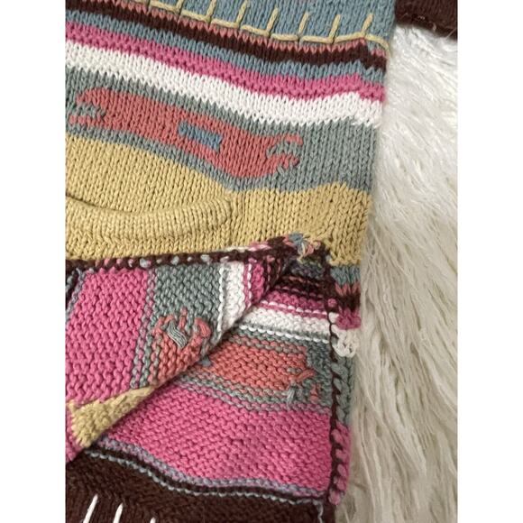 Country Shop novelty pullover sweater Southwest Theme Cactus Horses M/L - Picture 2 of 9